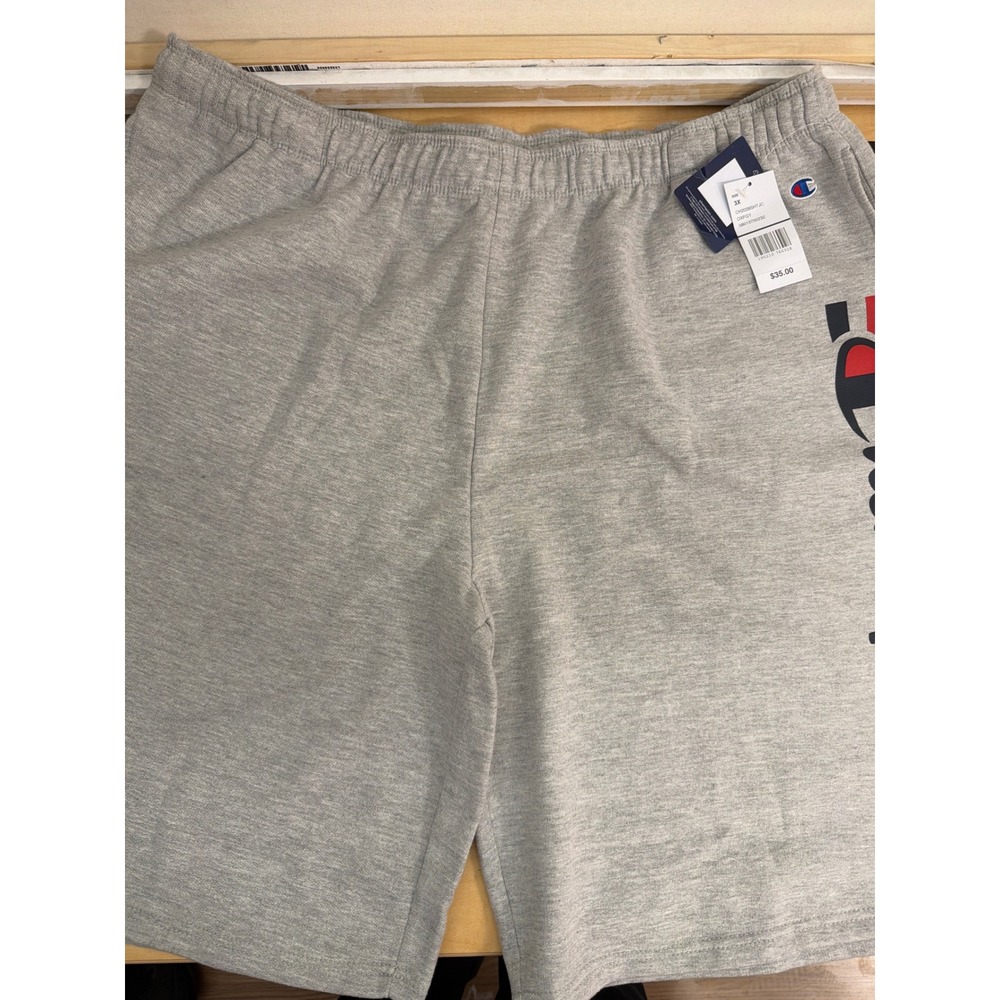 Champion Mens 3XL Oxford Grey Fleece Logo Shorts CH2028SHTJC NWT